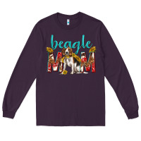Plum western beagle mom Long Sleeve Tee - texasbilliewilder