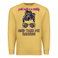 Antique Gold just call me pretty and take me racing Premium Sweatshirt - JahusDesignShop