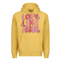 Antique Gold love like jesus Premium Hoodie - MaliasSmallBusiness