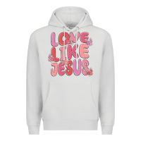 Dove Grey love like jesus Premium Hoodie - MaliasSmallBusiness