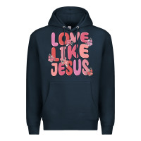 Navy love like jesus Premium Hoodie - MaliasSmallBusiness