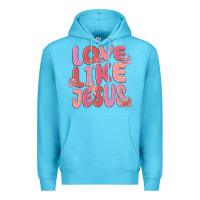 Ocean Blue love like jesus Premium Hoodie - MaliasSmallBusiness