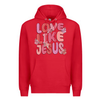 Red love like jesus Premium Hoodie - MaliasSmallBusiness