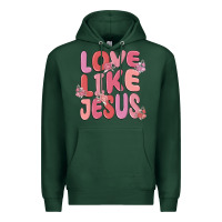 Sports Green love like jesus Premium Hoodie - MaliasSmallBusiness