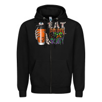 Black Eat drink be scary Zipper Hoodie - CowhideDigitalArt