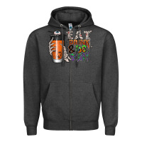 Charcoal Heather Eat drink be scary Zipper Hoodie - CowhideDigitalArt