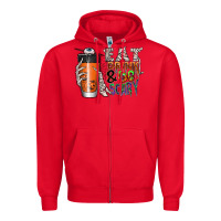 Red Eat drink be scary Zipper Hoodie - CowhideDigitalArt