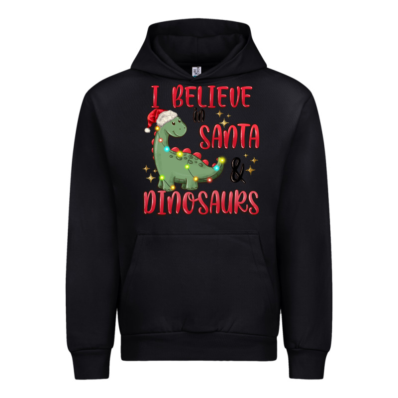 I Believe In Santa & Dinosaurs Urban Hoodie by MaliasSmallBusiness | Teevron