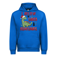 Cobalt i believe in santa & dinosaurs Urban Hoodie - MaliasSmallBusiness