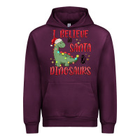 Mauve Wine i believe in santa & dinosaurs Urban Hoodie - MaliasSmallBusiness