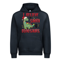 Navy i believe in santa & dinosaurs Urban Hoodie - MaliasSmallBusiness