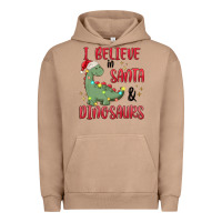 Pigment Burro i believe in santa & dinosaurs Urban Hoodie - MaliasSmallBusiness