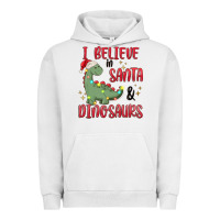 Pigment Lunar Rock i believe in santa & dinosaurs Urban Hoodie - MaliasSmallBusiness