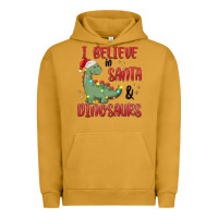 Pigment Peanut Butter i believe in santa & dinosaurs Urban Hoodie - MaliasSmallBusiness