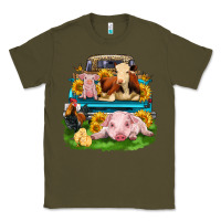 Army Green farm truck animals Classic Tee - Zillion Design Studio