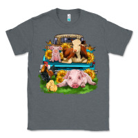 Charcoal Heather farm truck animals Classic Tee - Zillion Design Studio
