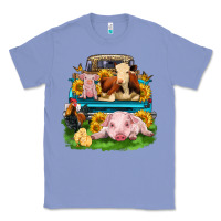 Colony Blue farm truck animals Classic Tee - Zillion Design Studio