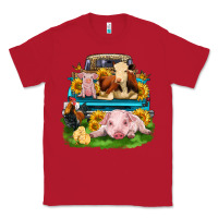 Red farm truck animals Classic Tee - Zillion Design Studio