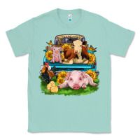 Seafoam farm truck animals Classic Tee - Zillion Design Studio