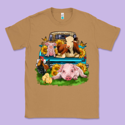 Farm Truck Animals Classic Tee Designed By Zillion Design Studio