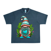 Midnight Navy western gnome with turquoise gemstone Urban Heavy Tee - texasbilliewilder