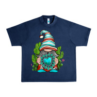 Navy western gnome with turquoise gemstone Urban Heavy Tee - texasbilliewilder
