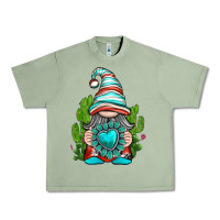 Oil Green western gnome with turquoise gemstone Urban Heavy Tee - texasbilliewilder