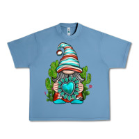 Pebble Blue western gnome with turquoise gemstone Urban Heavy Tee - texasbilliewilder
