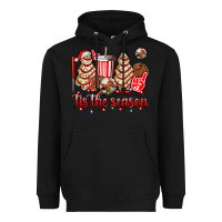 Black tis the season christmas tree  cake baseball Heavyweight Hoodie - AdoDesignShop