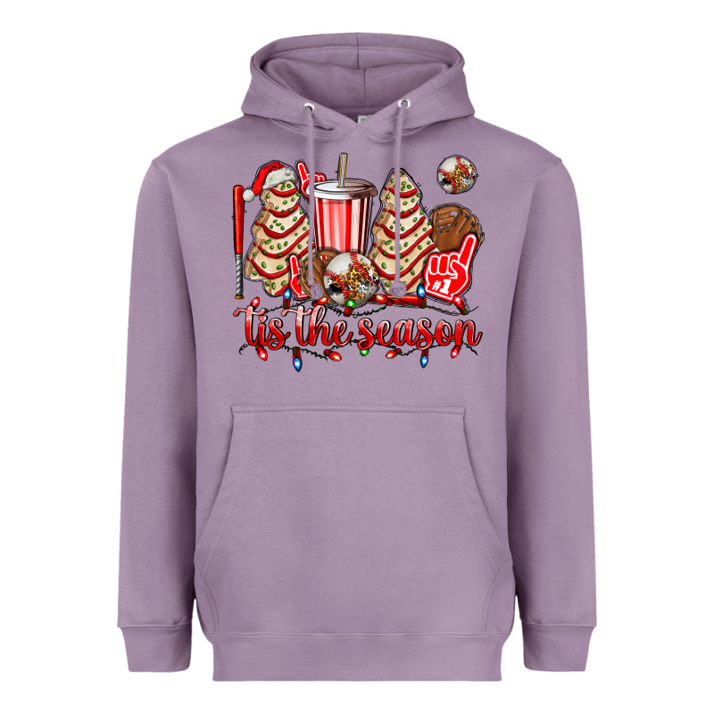 Tis The Season Christmas Tree  Cake Baseball Heavyweight Hoodie by AdoDesignShop | Teevron