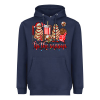 Navy tis the season christmas tree  cake baseball Heavyweight Hoodie - AdoDesignShop