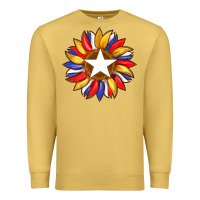 Antique Gold american flag and sunflower with star Premium Sweatshirt - Artiststas