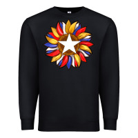 Black american flag and sunflower with star Premium Sweatshirt - Artiststas