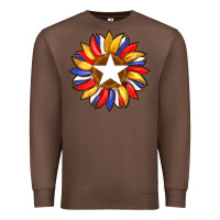 American Flag And Sunflower With Star Premium Sweatshirt | Teevron