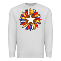 Dove Grey american flag and sunflower with star Premium Sweatshirt - Artiststas