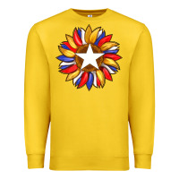 Lemon american flag and sunflower with star Premium Sweatshirt - Artiststas