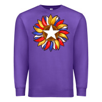 Purple american flag and sunflower with star Premium Sweatshirt - Artiststas