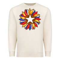 Sandshell american flag and sunflower with star Premium Sweatshirt - Artiststas