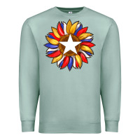 Seafoam american flag and sunflower with star Premium Sweatshirt - Artiststas