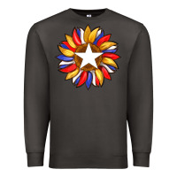 Smoke american flag and sunflower with star Premium Sweatshirt - Artiststas