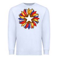 White american flag and sunflower with star Premium Sweatshirt - Artiststas