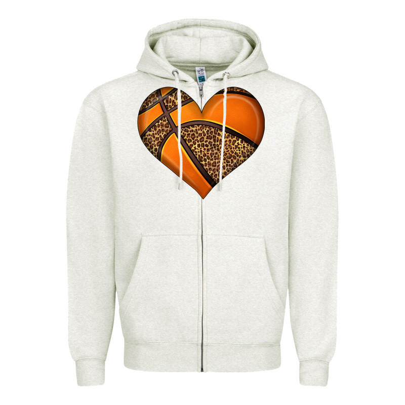 Basketball Heart Zipper Hoodie by HRA Design Shop | Teevron