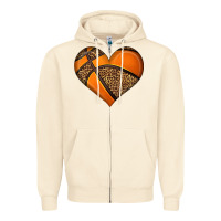 Sandshell basketball heart Zipper Hoodie - HRA Design Shop