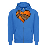 True Royal basketball heart Zipper Hoodie - HRA Design Shop