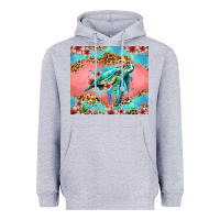Heather Grey floral turtle Heavyweight Hoodie - Jasminsmagicworld