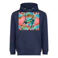 Navy floral turtle Heavyweight Hoodie - Jasminsmagicworld
