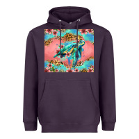 Plum floral turtle Heavyweight Hoodie - Jasminsmagicworld