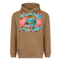 Toasted Coconut floral turtle Heavyweight Hoodie - Jasminsmagicworld