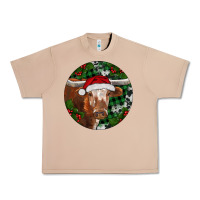 Burro Longhorn Cow Christmas Urban Heavy Tee - RanaPortraitStore