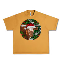 Longhorn Cow Christmas Urban Heavy Tee | Teevron